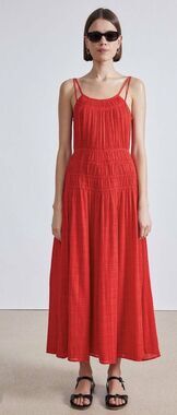 Apiece Apart La Loma Dress, Chili Red